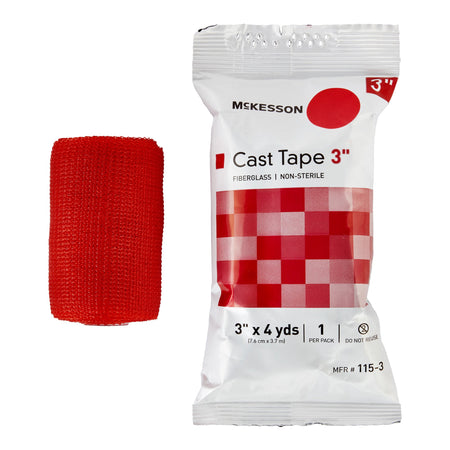 McKesson 115-3R Red Cast Tape, 3 Inch x 4 Yard
