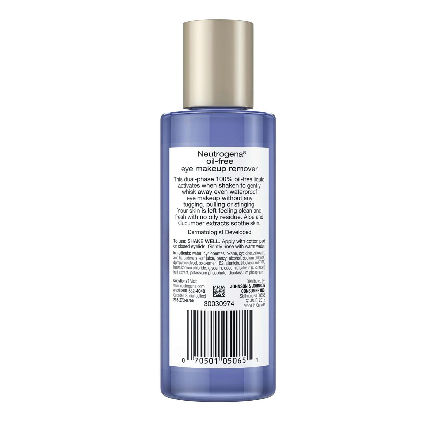 Eye Makeup Remover Neutrogena® Oil-Free Liquid 5.5 oz. Bottle Scented