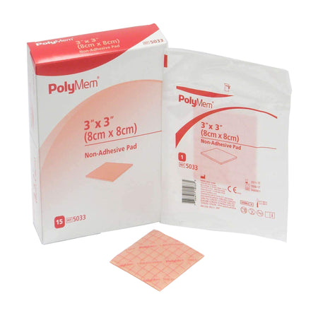 Ferris 258749 PolyMem Nonadhesive without Border Foam Dressing, 3 x 3 Inch