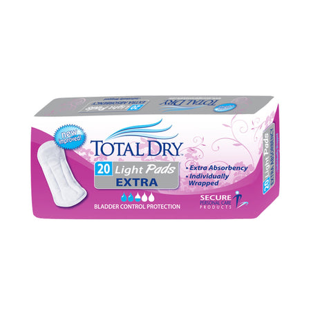 Secure Personal Care SP1561 TotalDry Light Absorbency Bladder Control Pad, 11-Inch Length