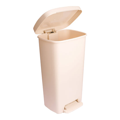 Trash Can McKesson 52 Quart / 13 gal. Beige Plastic Rectangular