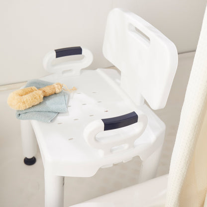 McKesson Bath Bench with Removable Arm Rail and Back, 20½ Inch Width