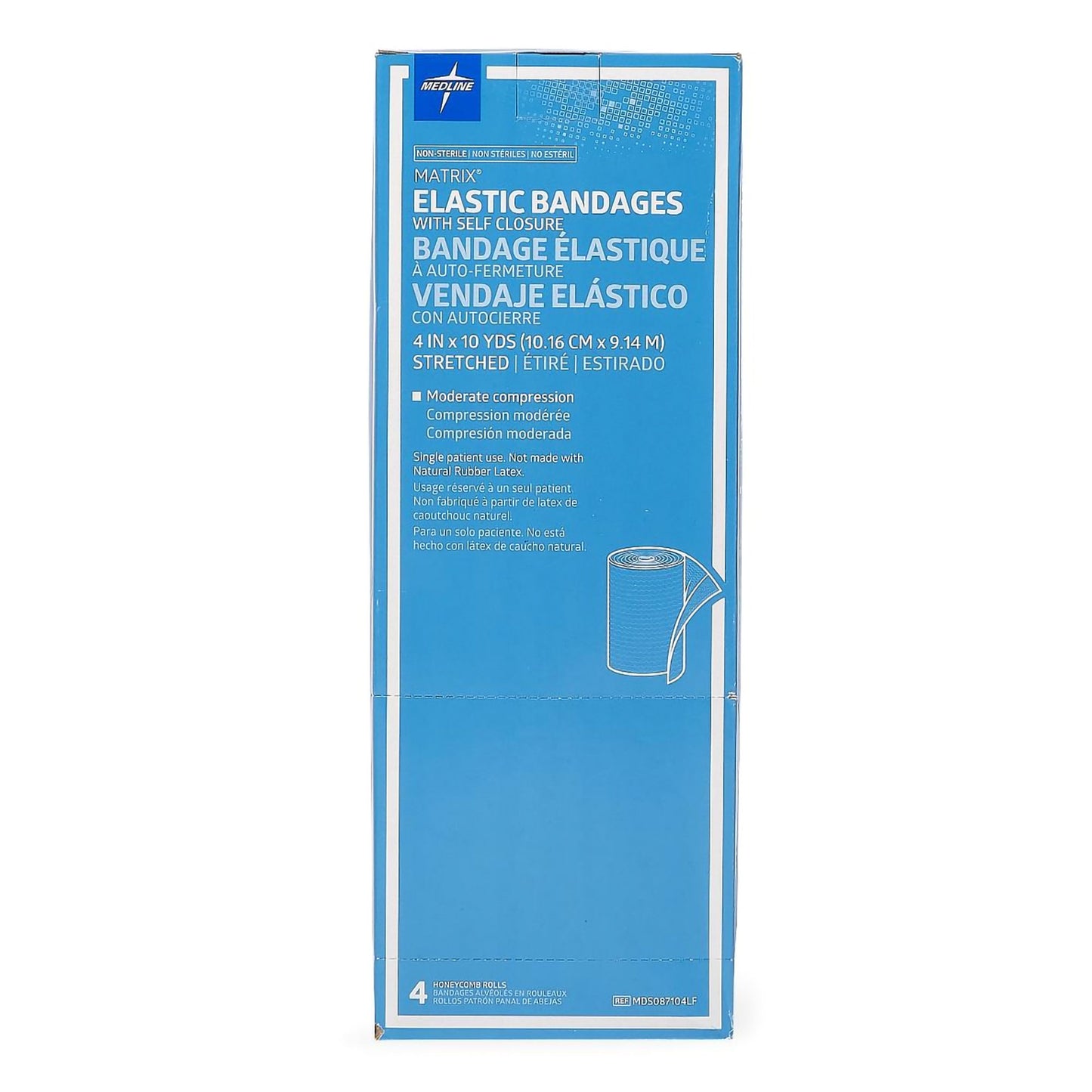 Compression Bandage 4 Inch X 10 Yard Hook and Loop Closure Tan NonSterile Standard Compression
