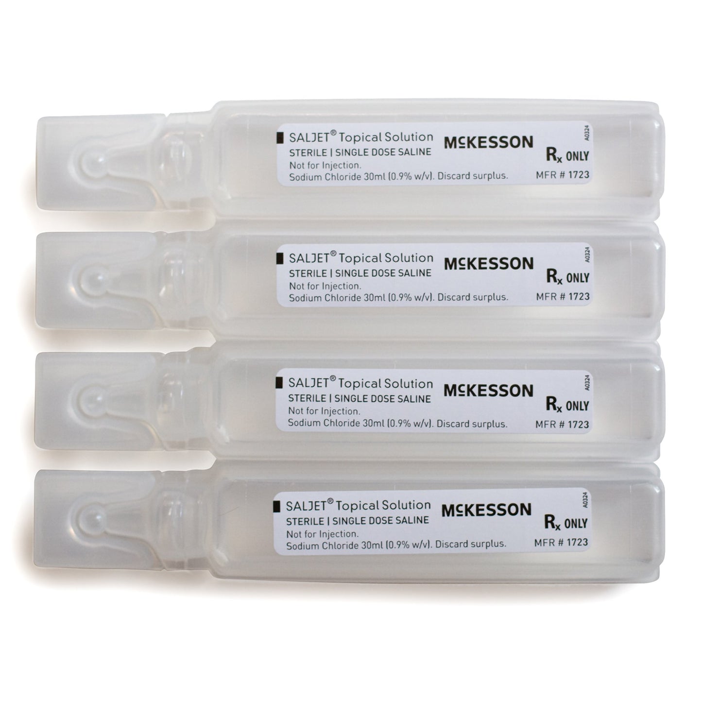 Irrigation Solution McKesson Saljet 0.9% Sodium Chloride, Preservative Free Not for Injection Unit Dose Vial 30 mL by.