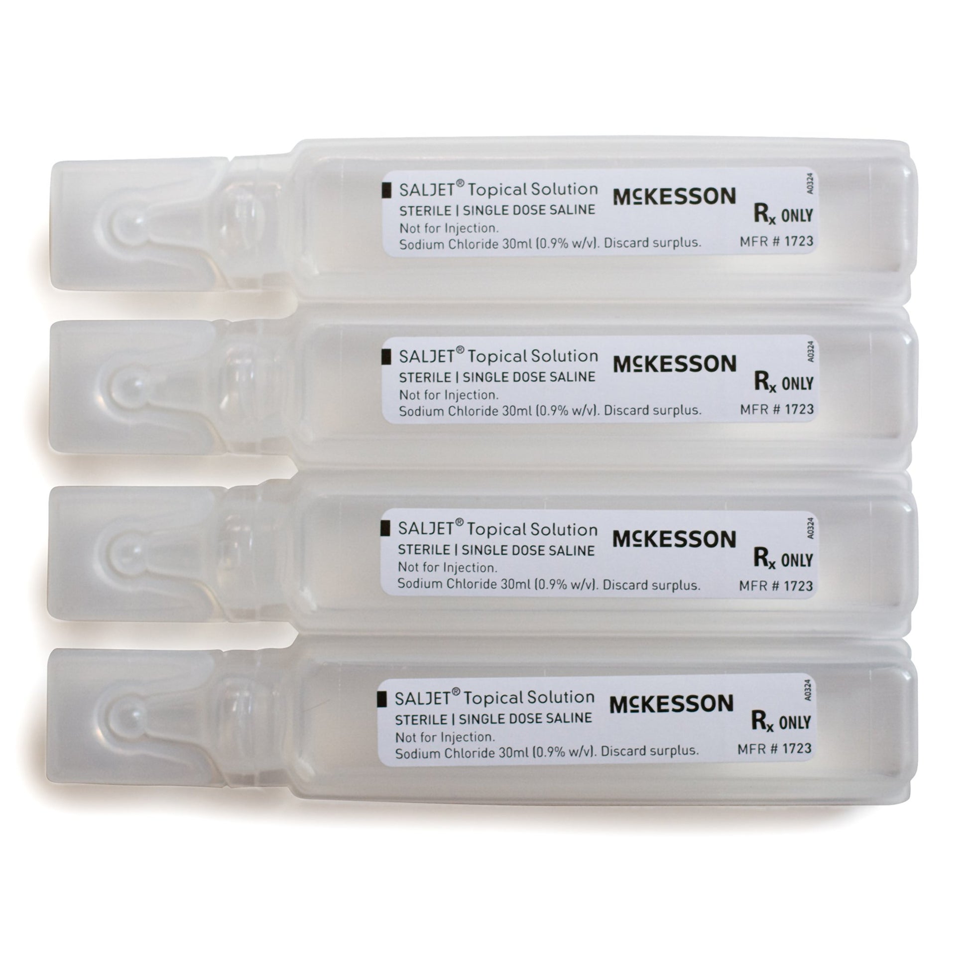 Irrigation Solution McKesson Saljet 0.9% Sodium Chloride, Preservative Free Not for Injection Unit Dose Vial 30 mL by.