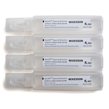 Irrigation Solution McKesson Saljet 0.9% Sodium Chloride, Preservative Free Not for Injection Unit Dose Vial 30 mL by.