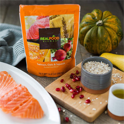 Real Food Blends™ Salmon, Oats & Squash Puree for Tube Feeding, 9.4-ounce pouch