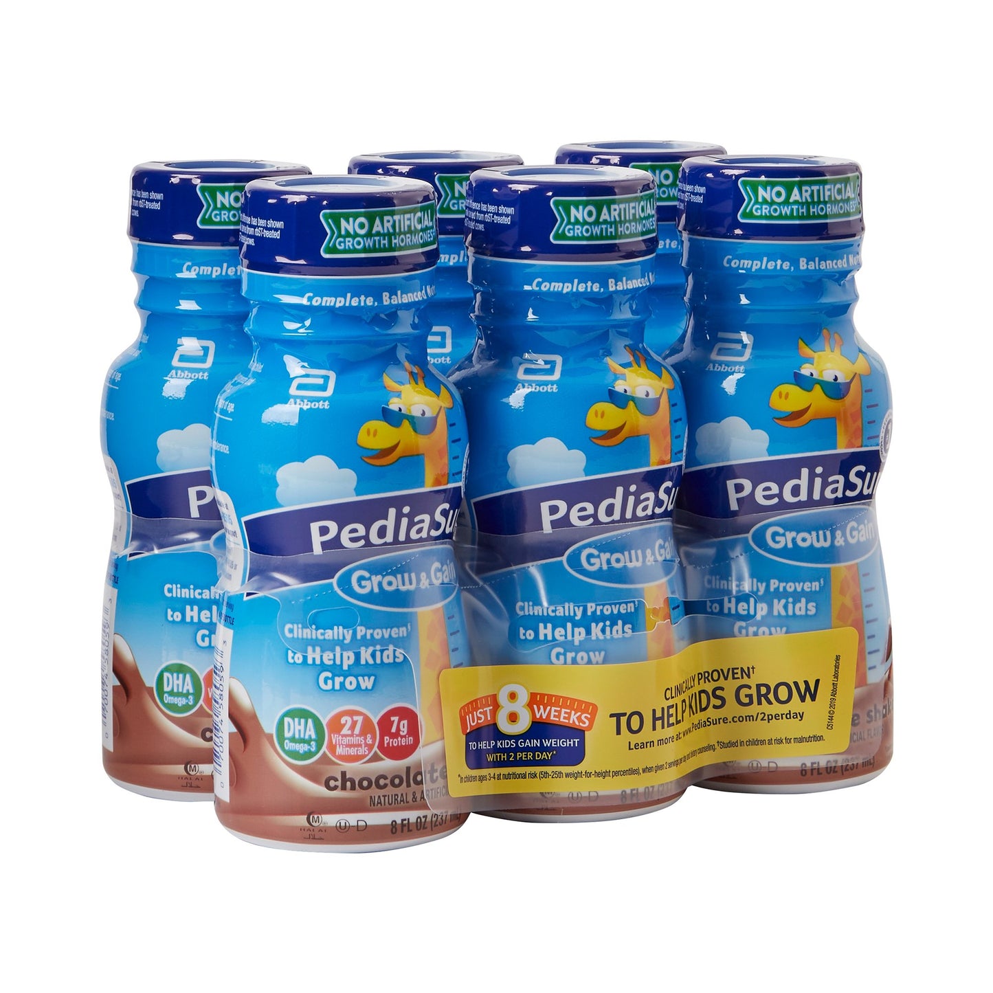 PediaSure® Grow & Gain Chocolate Shake, 8-ounce bottle