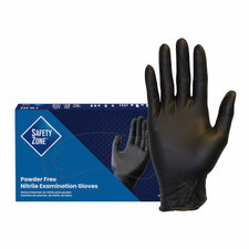 Adenna Safety Zone Black Nitrile Exam Gloves, 3.5 mil, S-XL - GNPR-BK by Adenna product image