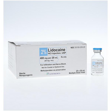 AuroMedics Pharma 2% Lidocaine HCl, Injection, Multiple Dose Vial, 20mg/mL, 50mL, 25/Flat, 55150-0256-50