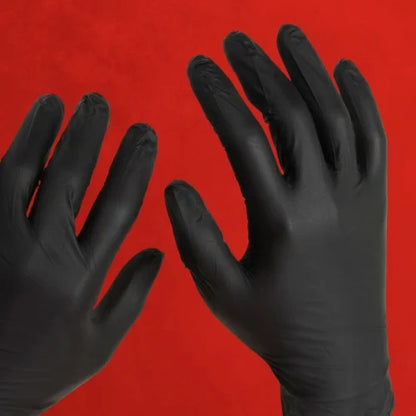 Adenna Night Angel Black Nitrile Exam, 4 mil NGL220. Sizes XS, Small, Medium, Large, Extra-Large. 100/Box, 1000/Case